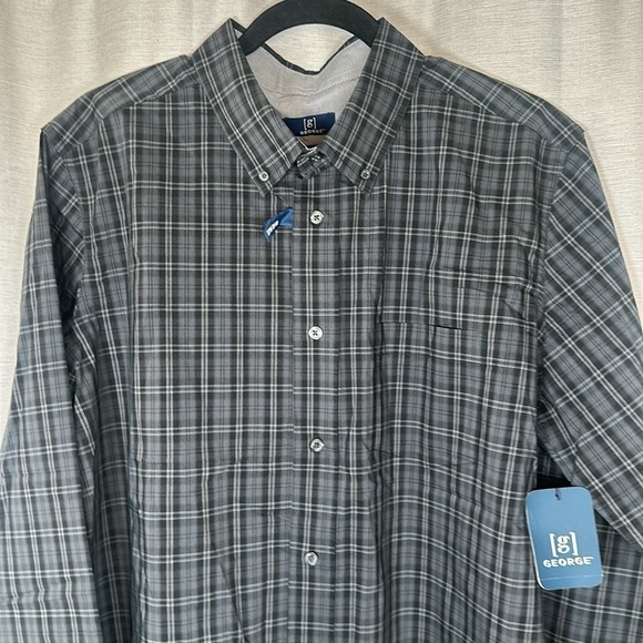 GEOGE BRAND BUTTON DOWN STRETCH SIZE(L) - Picture 4 of 6